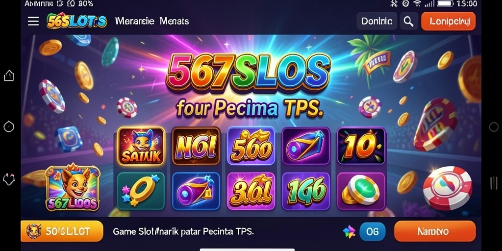 Tampilan gameplay seru dalam permainan slot 567SLOTS.
