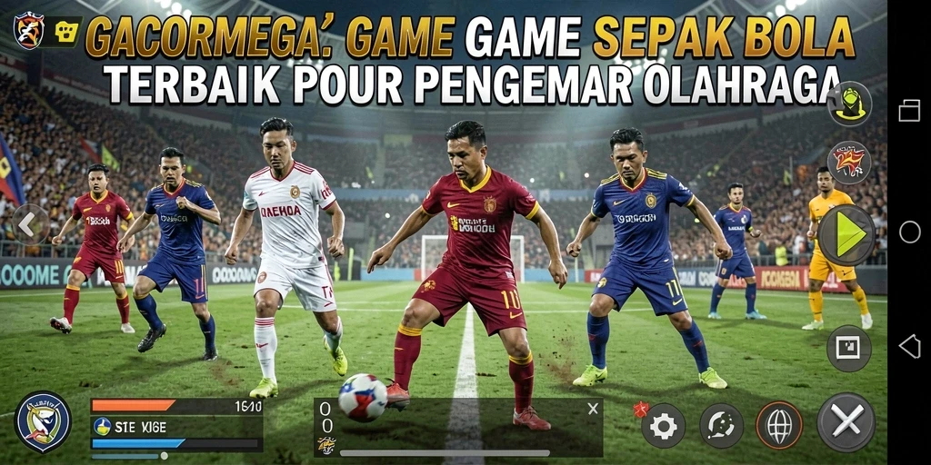 Tampilan gameplay menarik dari GACORMEGA dengan aksi sepak bola yang mendebarkan.