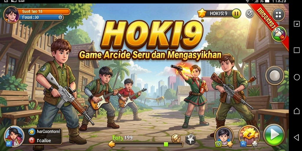 Tampilan seru gameplay HOKI9 dengan efek visual menawan.