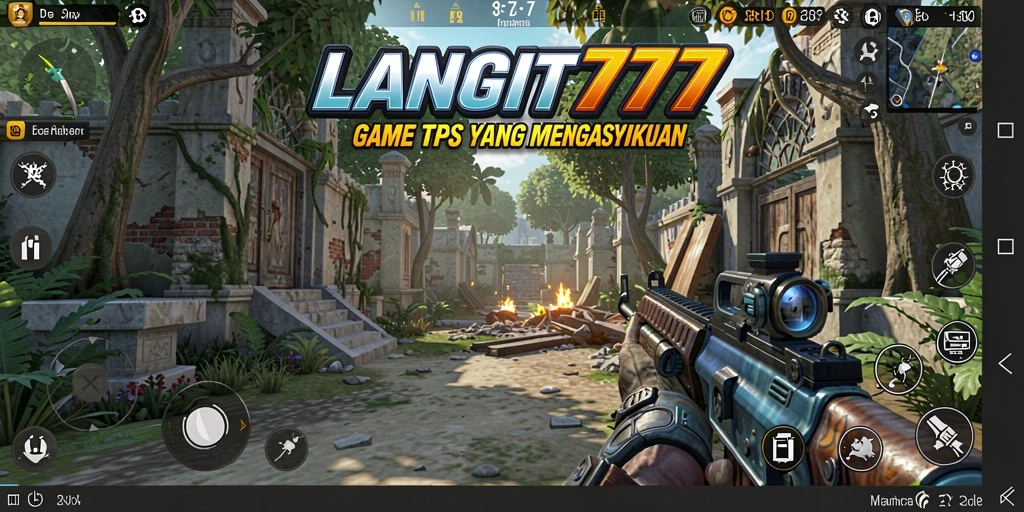 Tangkapan layar utama LANGIT777 menampilkan aksi seru gameplay TPS.