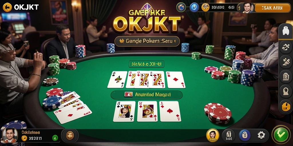 Gameplay Poker yang mengasyikkan di aplikasi OKJKT.