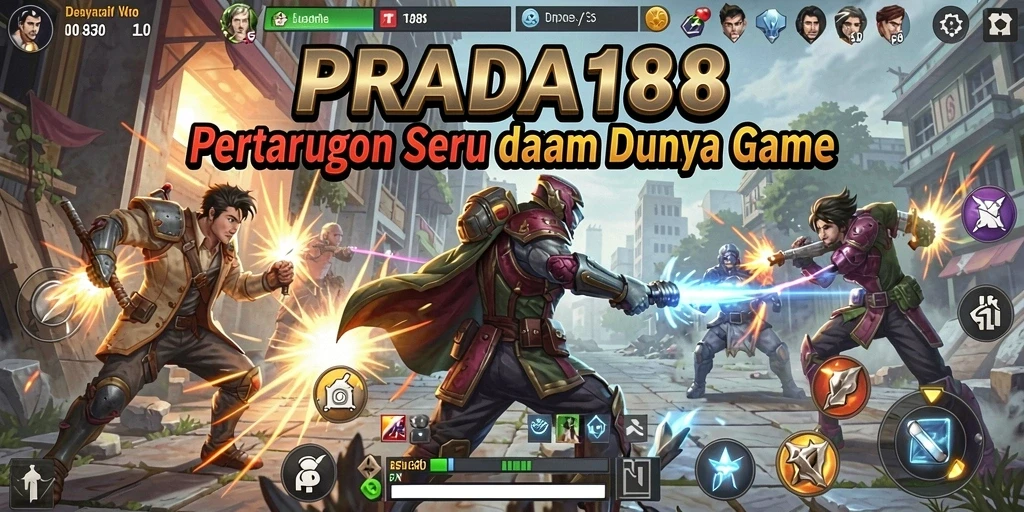 Screenshot dari gameplay PRADA188 menampilkan karakter dalam pertarungan epik.