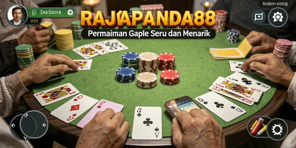 Tampilan gameplay Gaple yang seru dan interaktif di RAJAPANDA88.