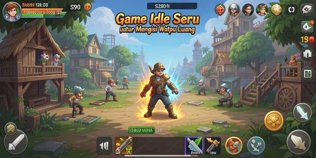 Tampilan gameplay S80 yang menarik saat karakter bekerja secara otomatis.