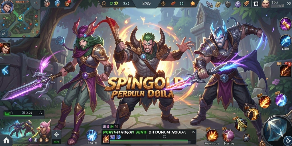 Tampilan gameplay SPINGOLD yang menegangkan dan strategis.