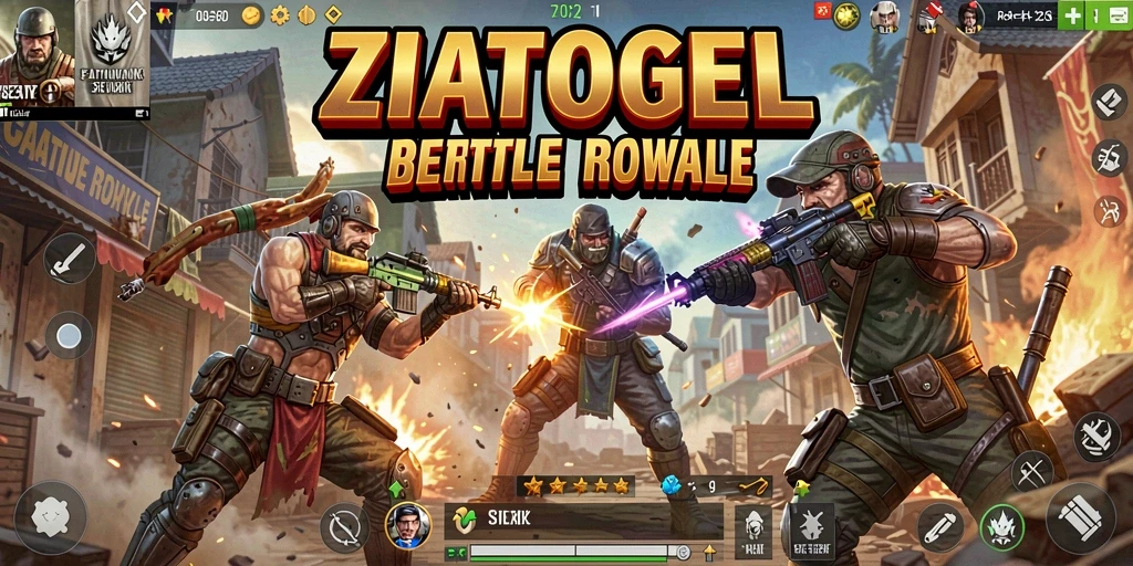 Gameplay seru dalam ZIATOGEL, tampilan pertempuran Battle Royale.